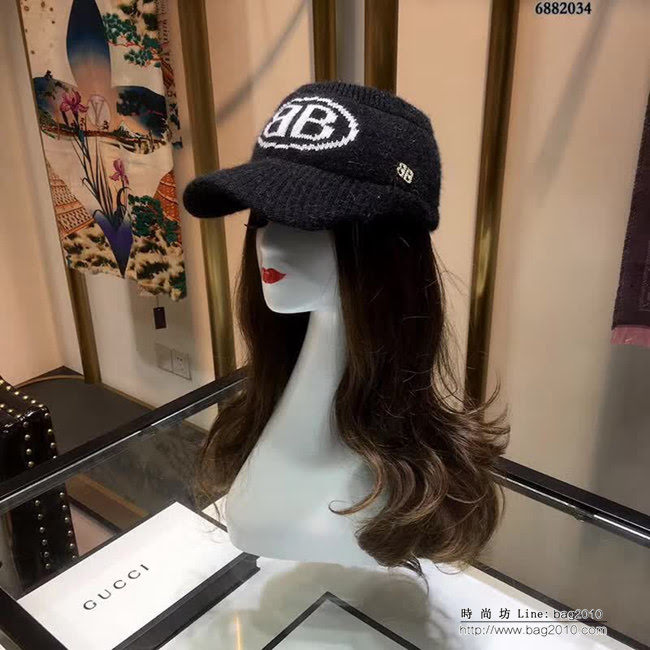 BALENCIAGA巴黎世家 高端款 保暖針織鴨舌帽 6882034 LLWJ8471